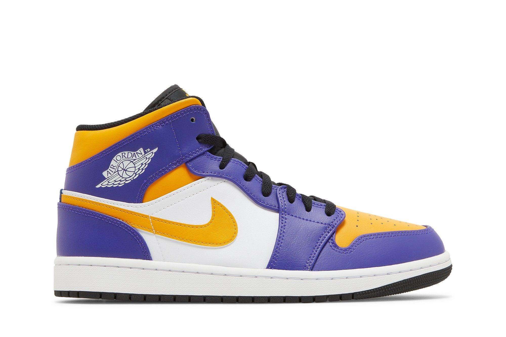 Air Jordan 1 Mid Lakers Violet/Jaune