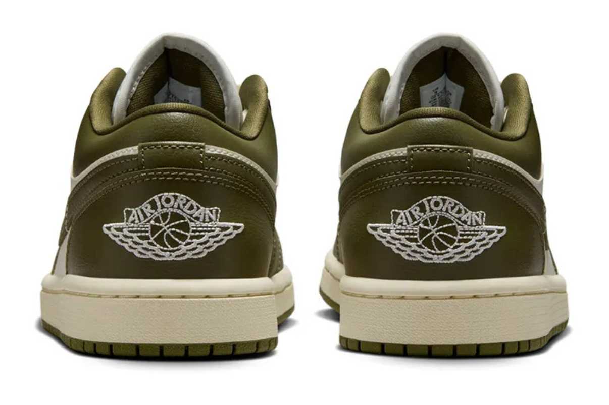 Air Jordan 1 Low Medium Olive Vert