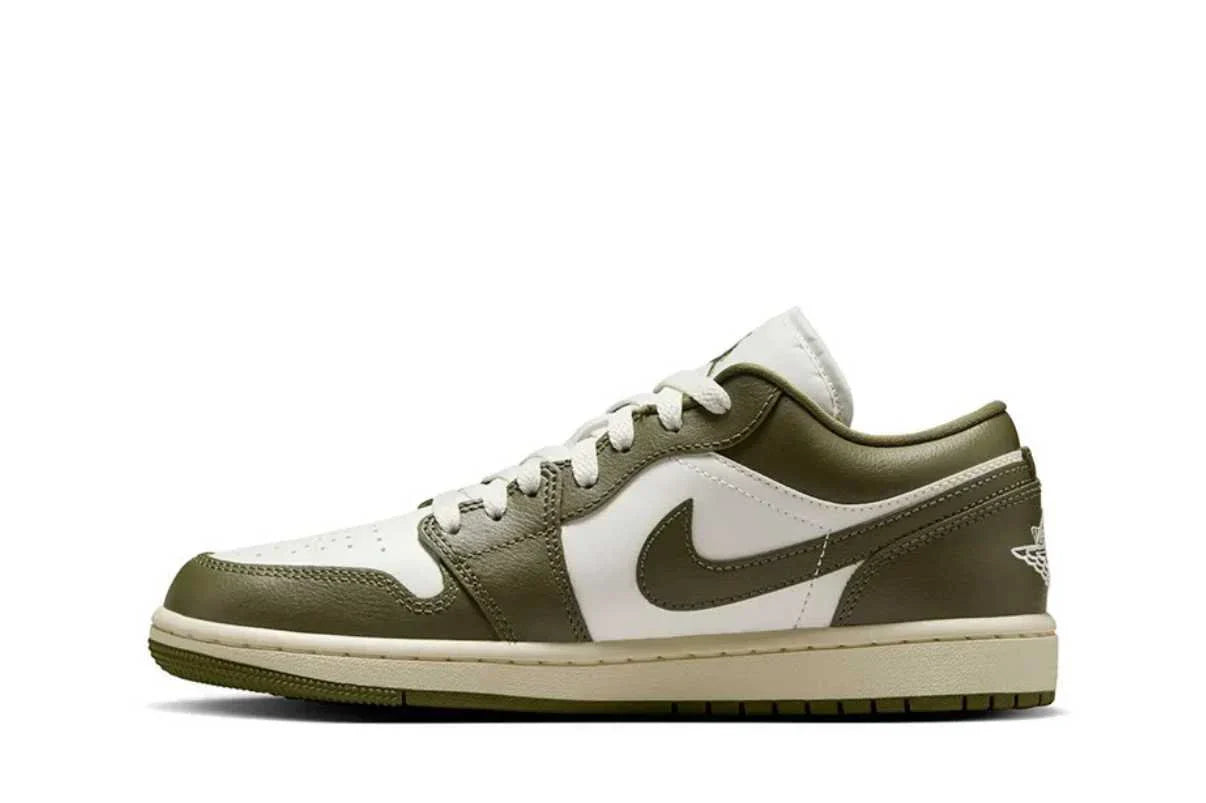 Air Jordan 1 Low Medium Olive Vert