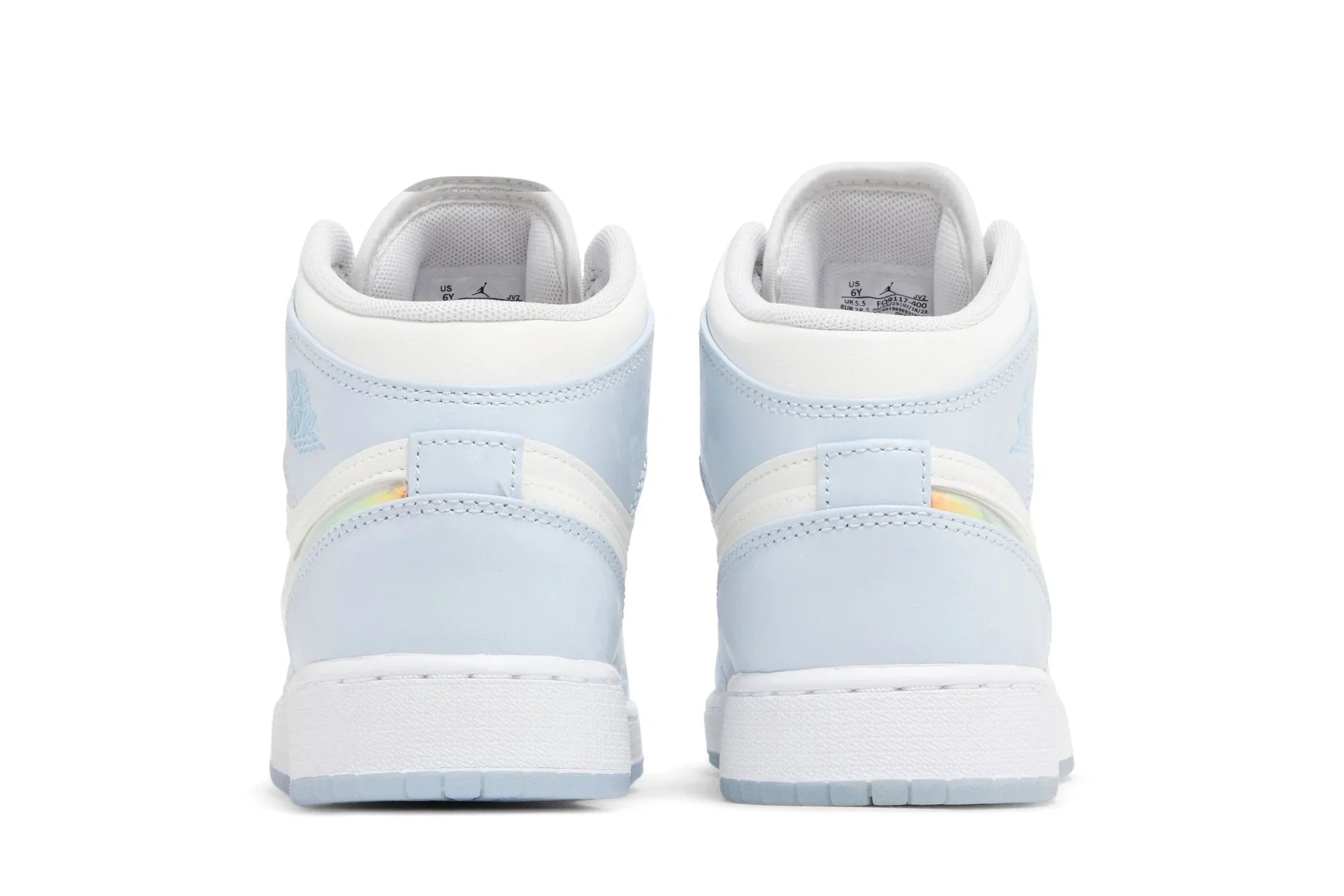 Air Jordan 1 Mid Glitter Swoosh Bleu