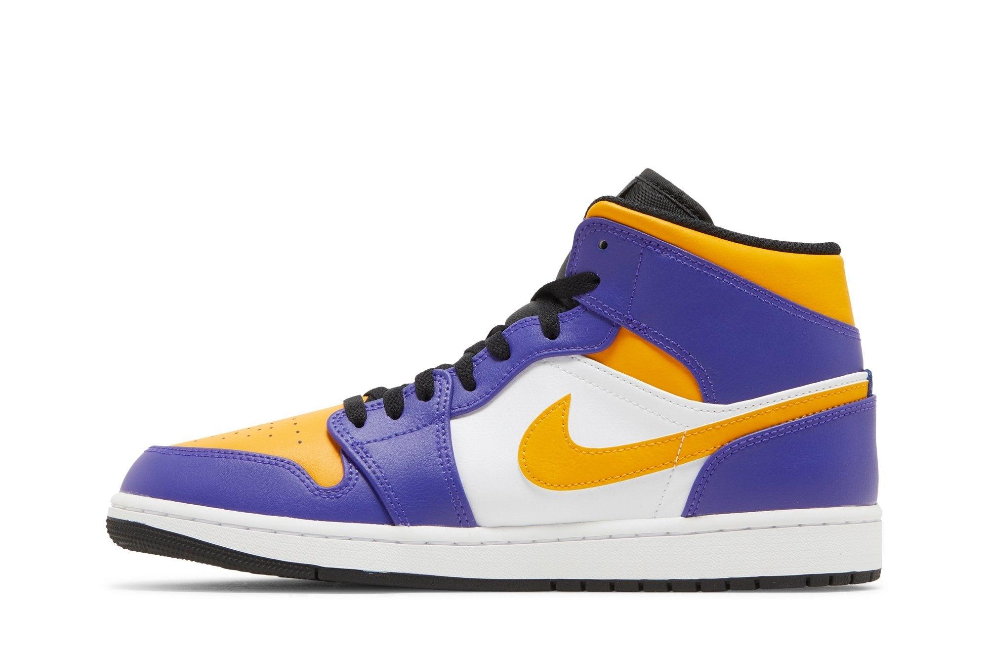 Air Jordan 1 Mid Lakers Violet/Jaune