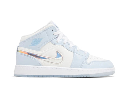 Air Jordan 1 Mid Glitter Swoosh Bleu