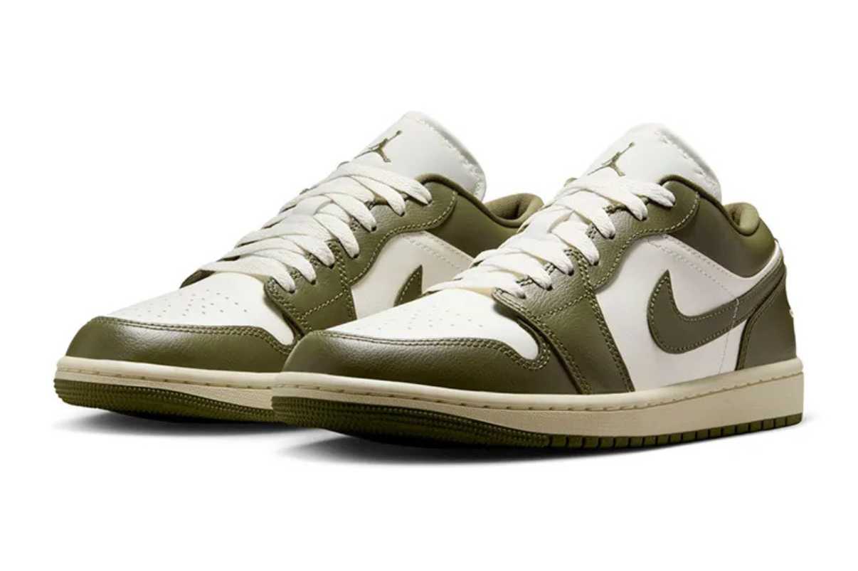 Air Jordan 1 Low Medium Olive Vert