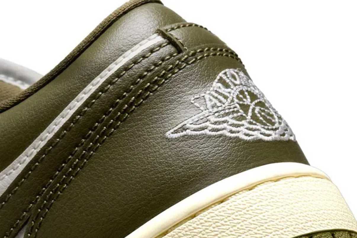 Air Jordan 1 Low Medium Olive Vert