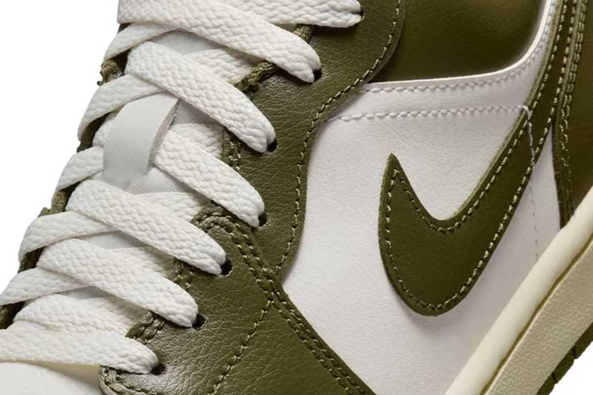 Air Jordan 1 Low Medium Olive Vert