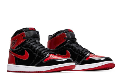 Air Jordan 1 High Patent Bred Rouge