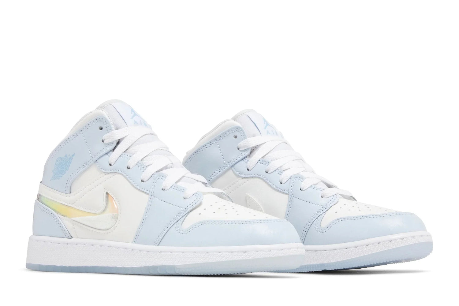 Air Jordan 1 Mid Glitter Swoosh Bleu