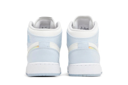 Air Jordan 1 Mid Glitter Swoosh Bleu