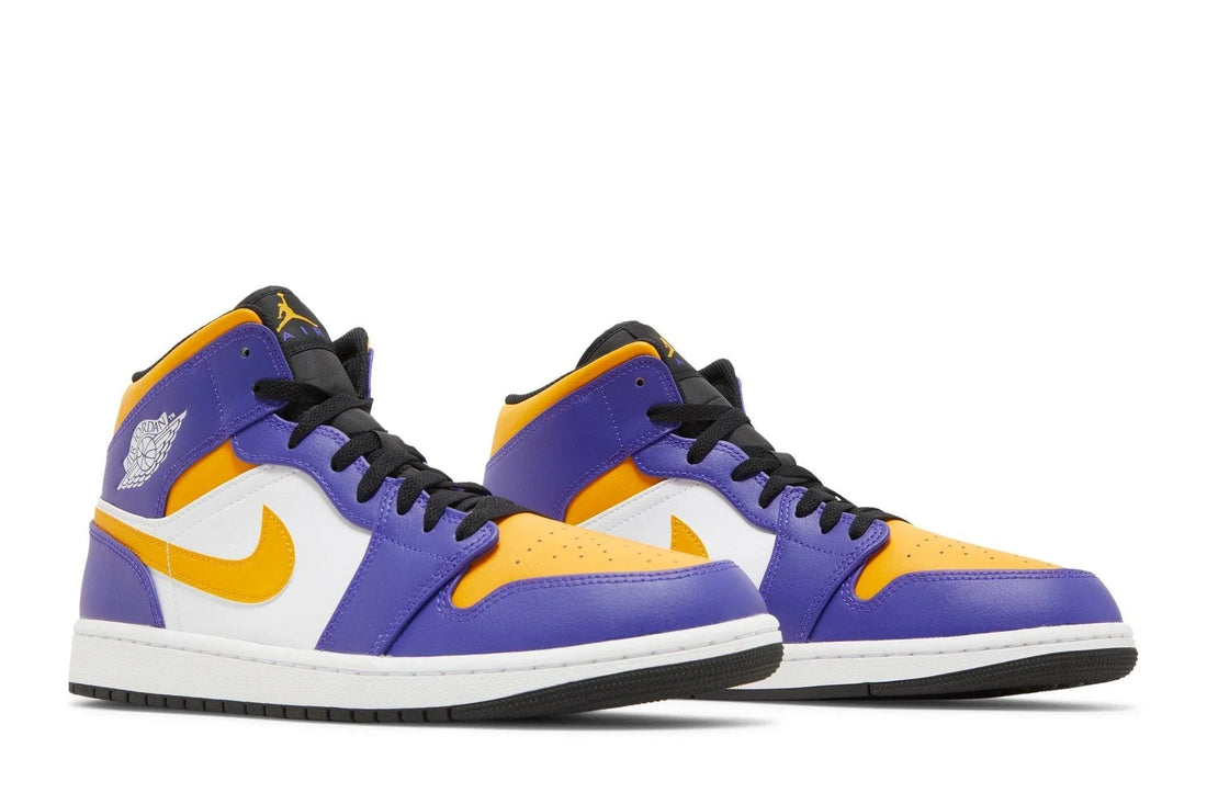 Air Jordan 1 Mid Lakers Violet/Jaune