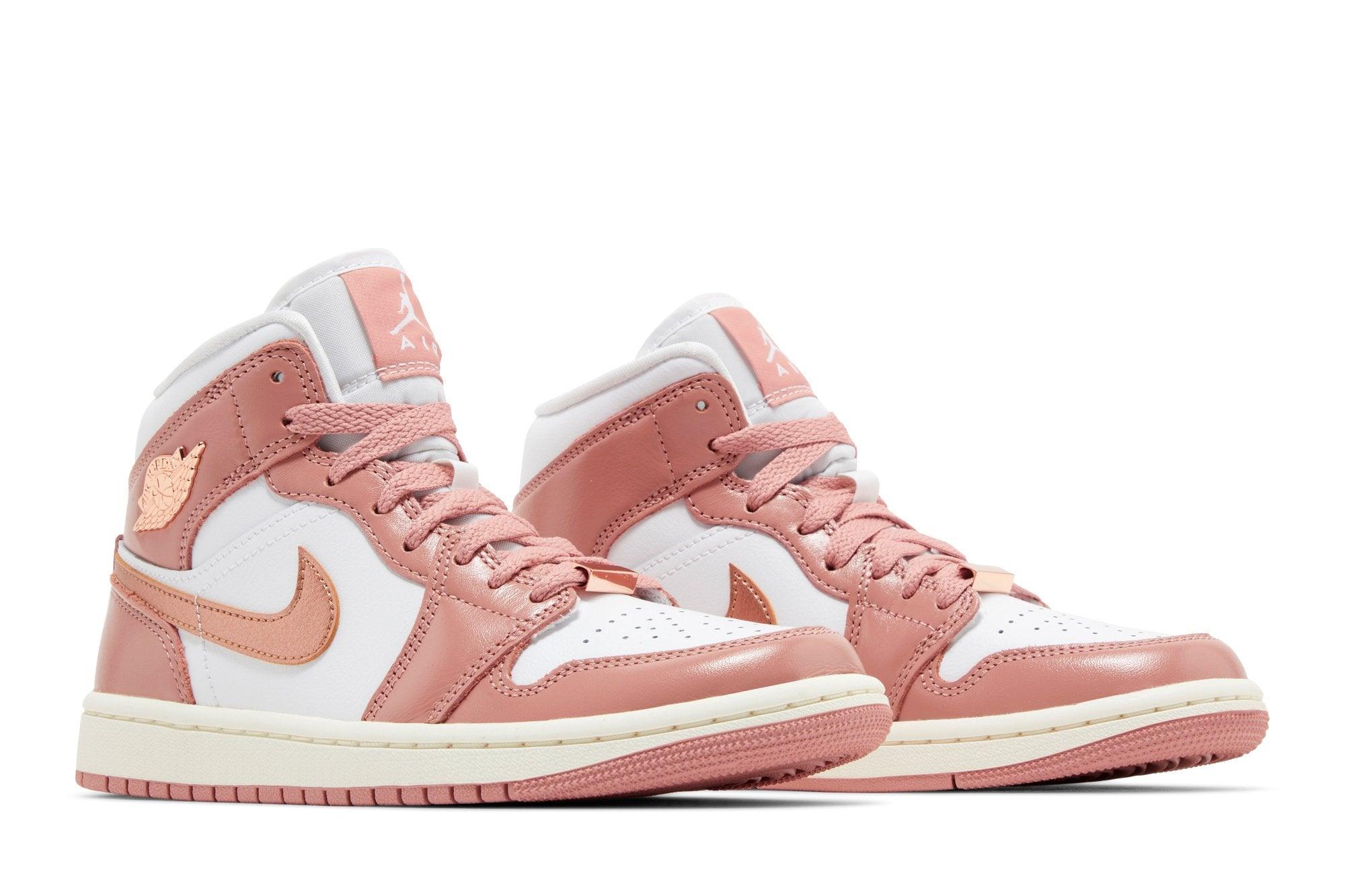 Air Jordan 1 Mid SE Rouge Stardust Blanc Rose