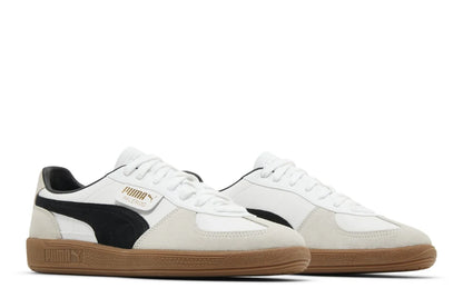 Puma Palermo Cuir Blanc Gris Vapeur Gomme