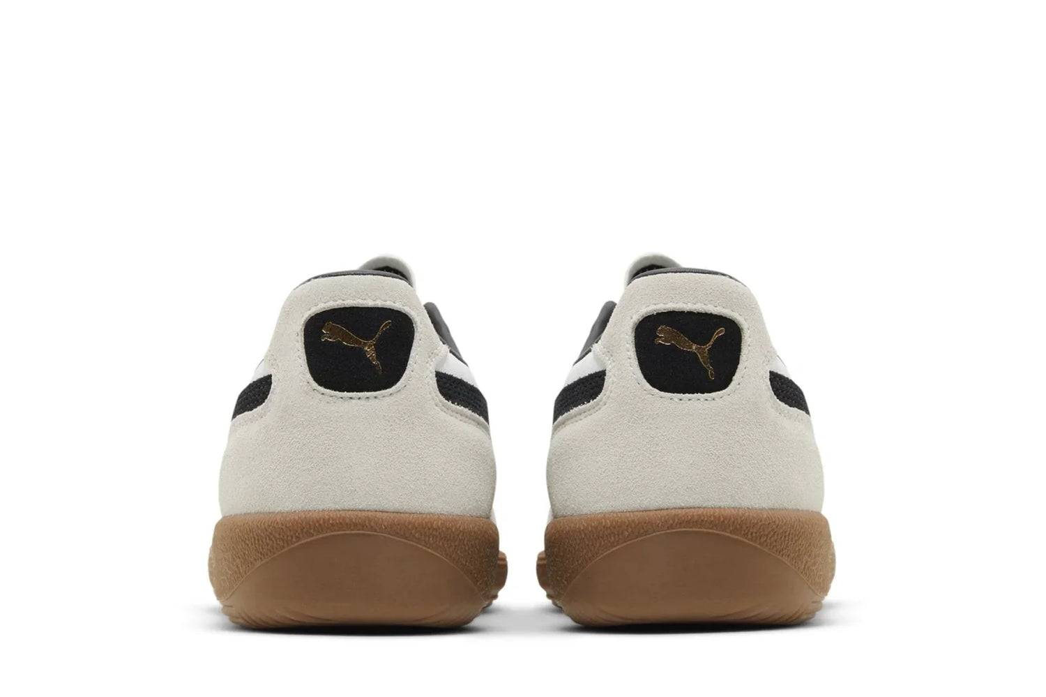 Puma Palermo Cuir Blanc Gris Vapeur Gomme